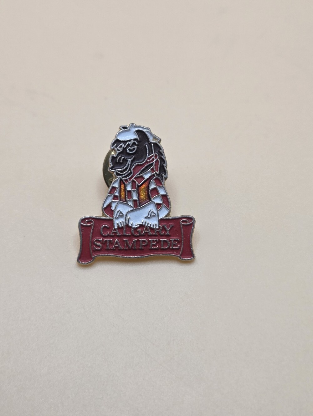 Vintage Calgary Stampede Mascot Lapel Pin - Western Collectible